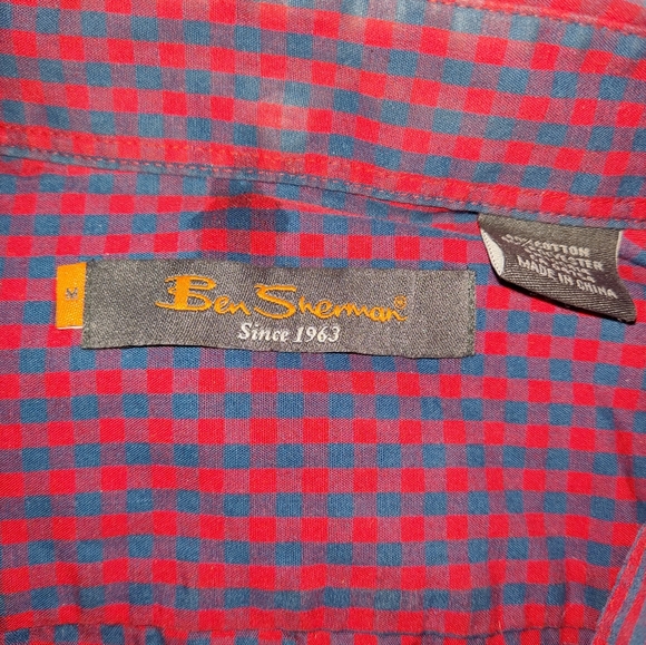 Ben Sherman Short Sleeve Button Down Gingham Shirt - Picture 4 of 12